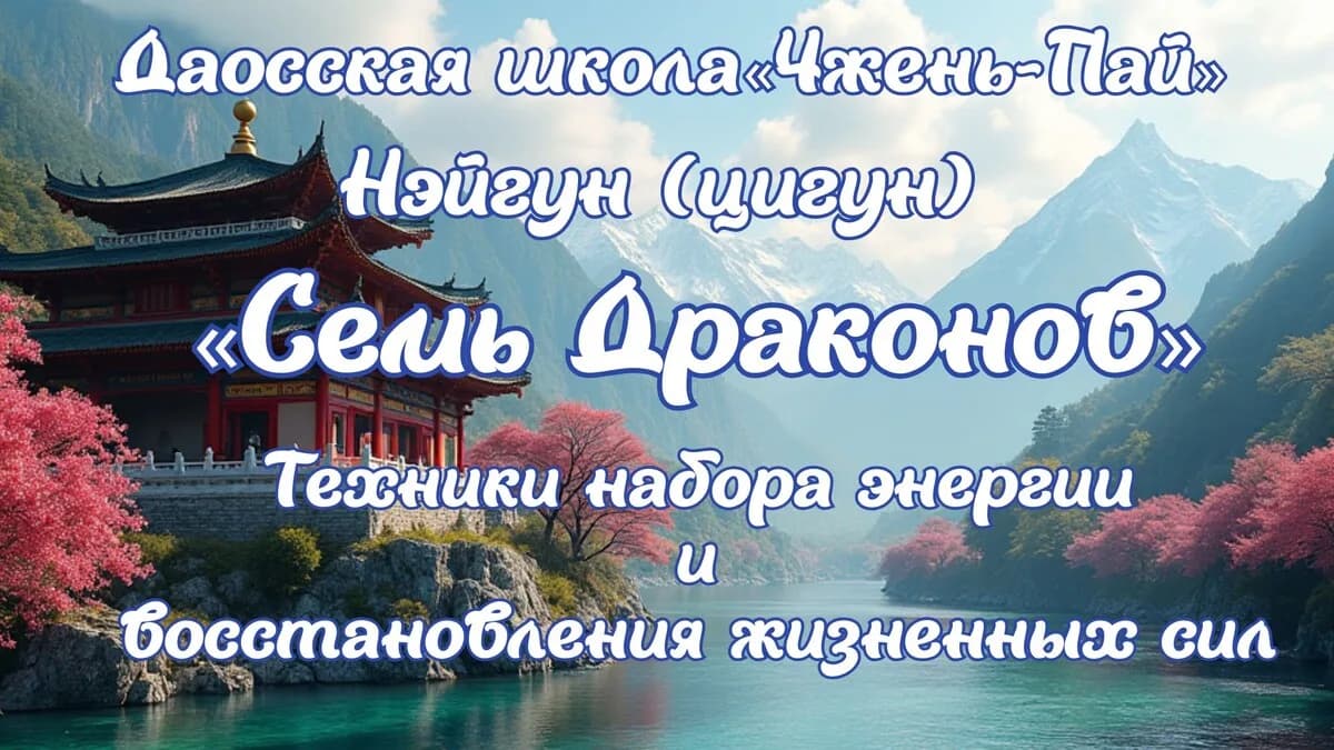 Цигун(Нэйгун) «Семь Драконов» создан мастерами нэйгун даосской школы «Чжень Пай»